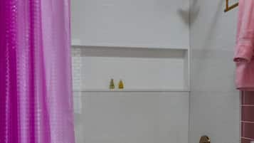 Hair dryer, soap, shampoo