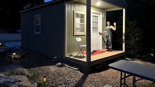 Exterior - Rustic Cabin for Memorable Glamping Experience in Jacksboro, Texas (Graford)