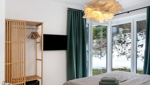 2 室のベッドルーム、アイロン / アイロン台、WiFi、ベッドシーツ