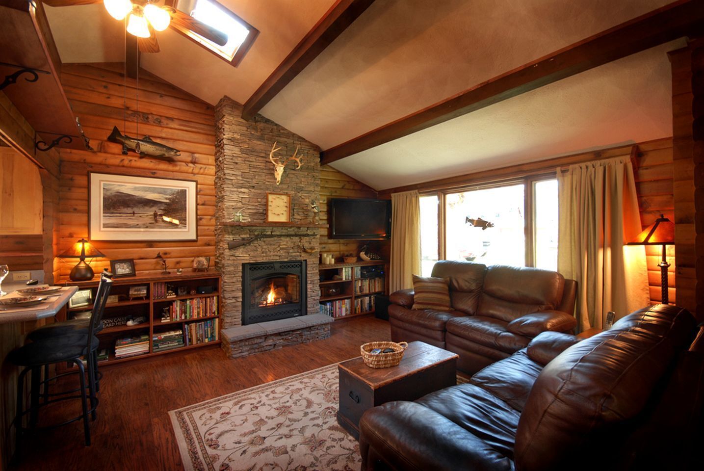 TV, fireplace, DVD player