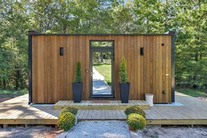 Exterior - Spectacular Scenery Awaits: Modern Tiny House with Sauna in Coldspring, TX (Coldspring)