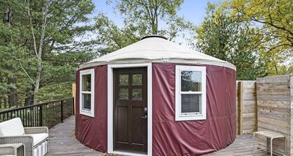 Secluded Glamping Yurt with Scenic Wilderness Views near Sears, Michigan