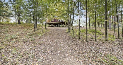 Secluded Glamping Yurt with Scenic Wilderness Views near Sears, Michigan