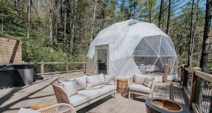 Unmatched Views Await You at this Cherry Log, Georgia Designer Dome near Fall Branch Falls