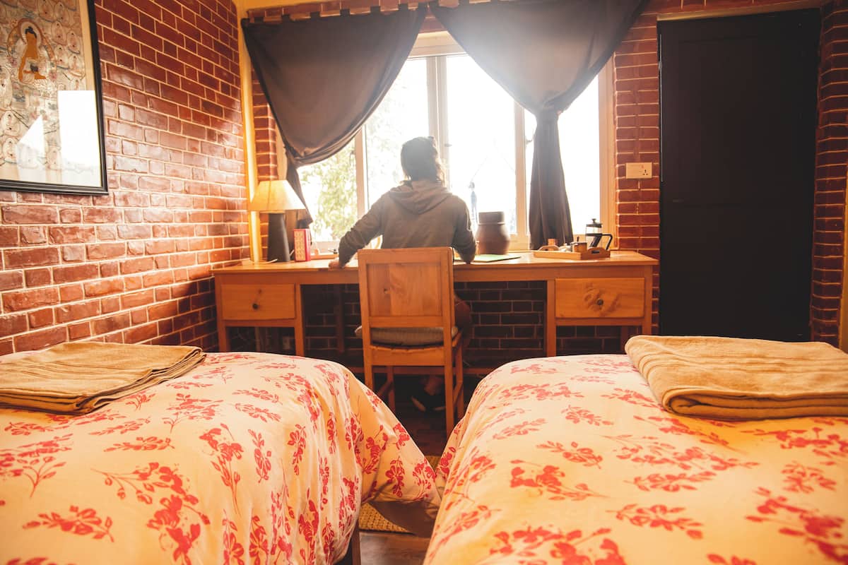 Double or Twin Room, Garden View | Iron/ironing board, free WiFi