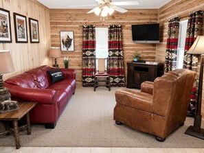 TV, DVD player - Tranquil Two Bedroom Cabin in Riverside, Wyoming (Riverside)