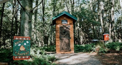 Serene Safari Tent For a Glamping by Getaway Rickett's Glenn State Park Nestled in the Heart of Huntington Mills, Pennsylvania