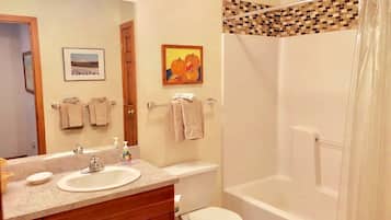 Hair dryer, towels