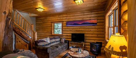 TV, fireplace, DVD player