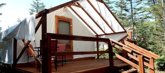 Luxury Camping Tent on Secluded Resort near Seattle, Washington