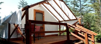 Luxury Camping Tent on Secluded Resort near Seattle, Washington