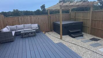 Bungalow, 2 slaapkamers, roken, balkon | Terras