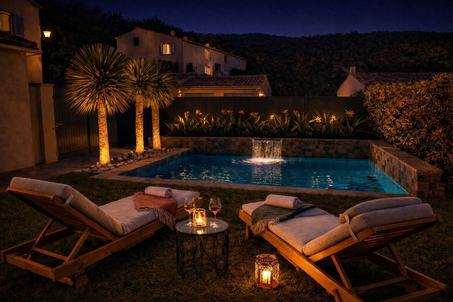 屋外プール、温水プール