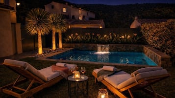 屋外プール、温水プール