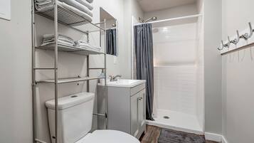 Hair dryer, towels