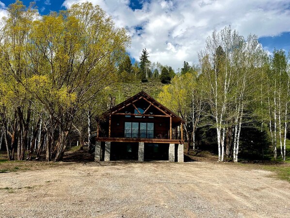 Exterior - Magnificent Cabin with Spa and Luxurious Interior in Wyoming (Alpine)