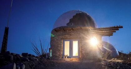 Incredible Dome on a Unique Space-Themed Site with Stunning Desert Views near Big Bend National Park in Terlingua, Texas