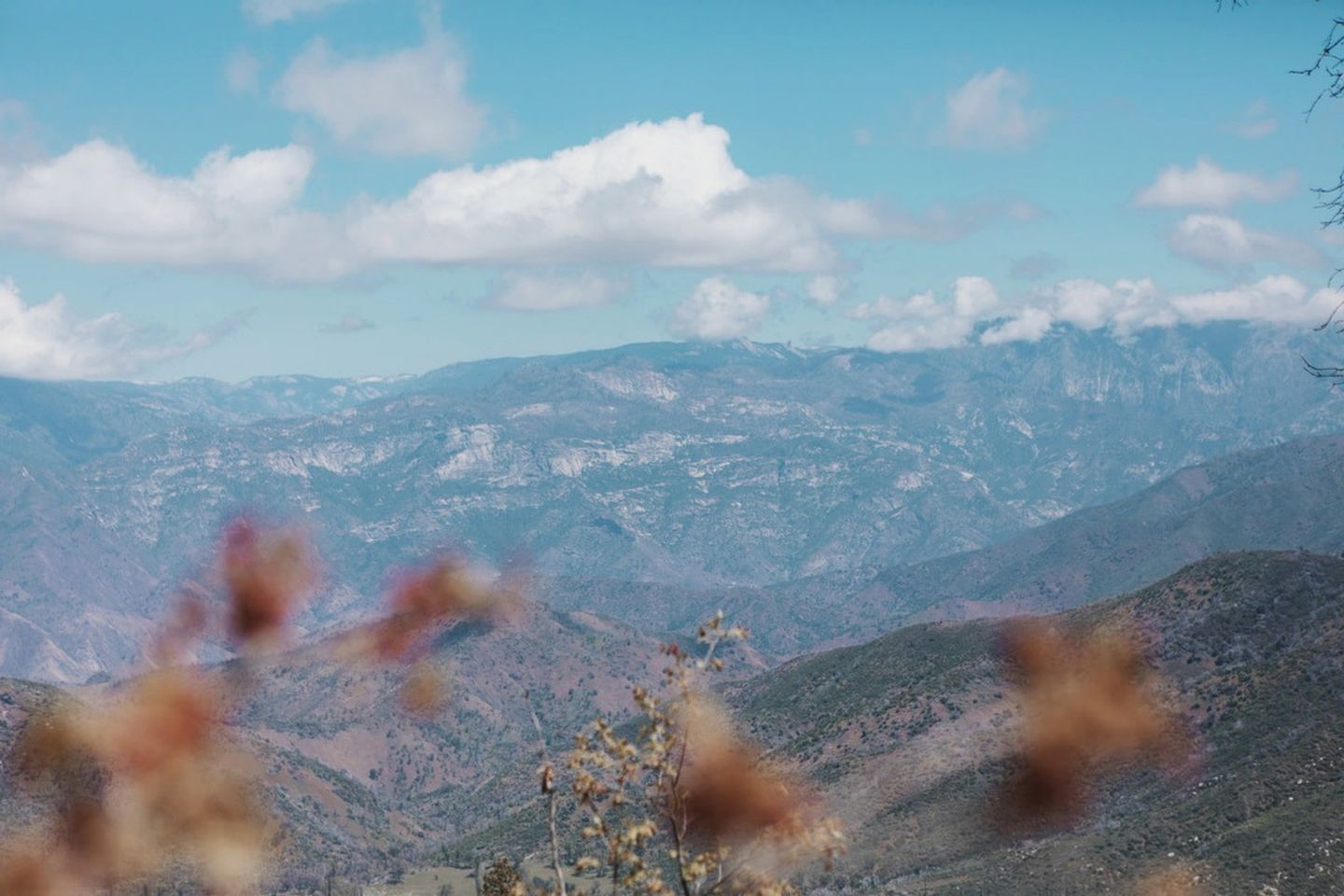 A mountainous landscape with a clear sky.