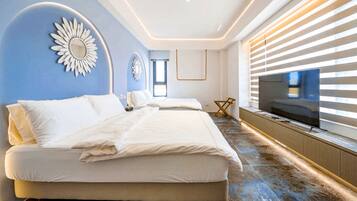 Premium bedding, free WiFi, bed sheets