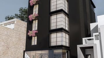 Vista frontal de la propiedad