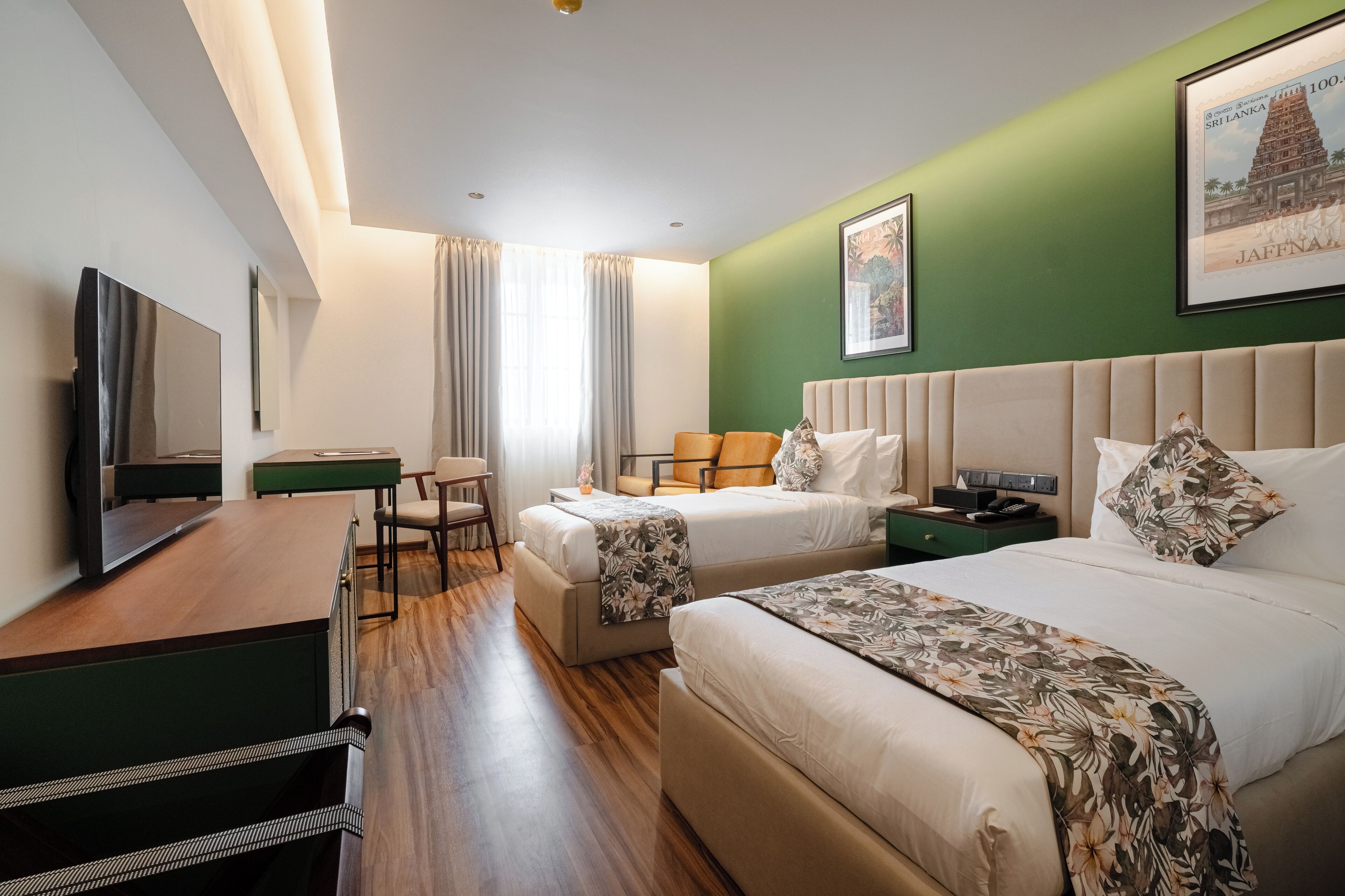 Kahden hengen deluxe-huone (kaksi sänkyä), 2 yhden hengen sänkyä | Näkymä kaupungille