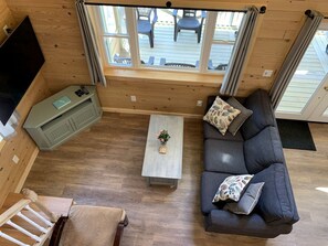 TV, DVD player - Impressive Cottage with Fire Pit and Lake Access in Orland, Maine (Orland)
