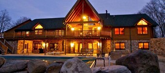 Luxurious Cabin Retreat with Heated Pool and Scenic Creek Views in Wayne Township, IN