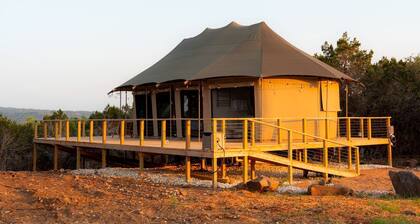 Fully-Equipped Safari Tent Rental in Burnet for Luxury Glamping in Texas