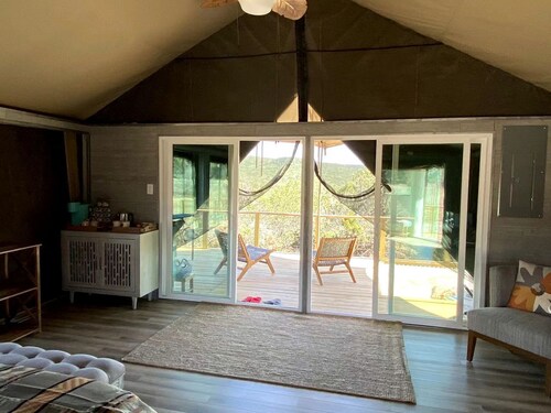 Fully-Equipped Safari Tent Rental in Burnet for Luxury Glamping in Texas