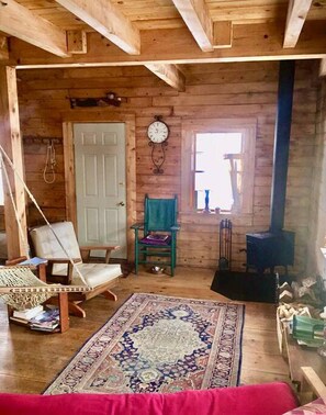 Interior - Naughty Dog Private Island Log Cabin in Monmouth, ME (Monmouth)