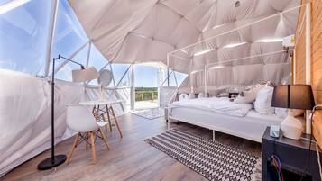 1 slaapkamer, een bureau, beddengoed
