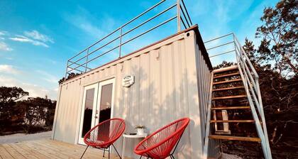 Tiny Container For A Glamping Getaway with Canyon Lake Views Close to Austin, Texas