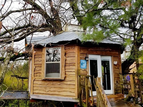 Tree House Rental with Private Pool in Celeste, for Glamping Adventures in Texas