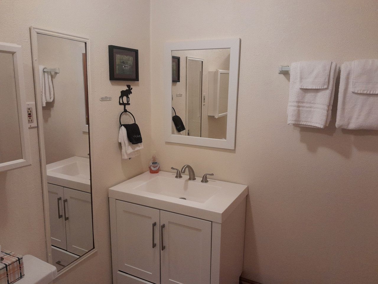 Towels, soap, shampoo