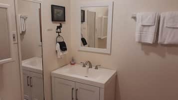 Towels, soap, shampoo