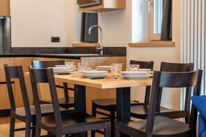 Superior Apartment, 1 Bedroom, Terrace | Private kitchen | Fridge, microwave, stovetop, electric kettle