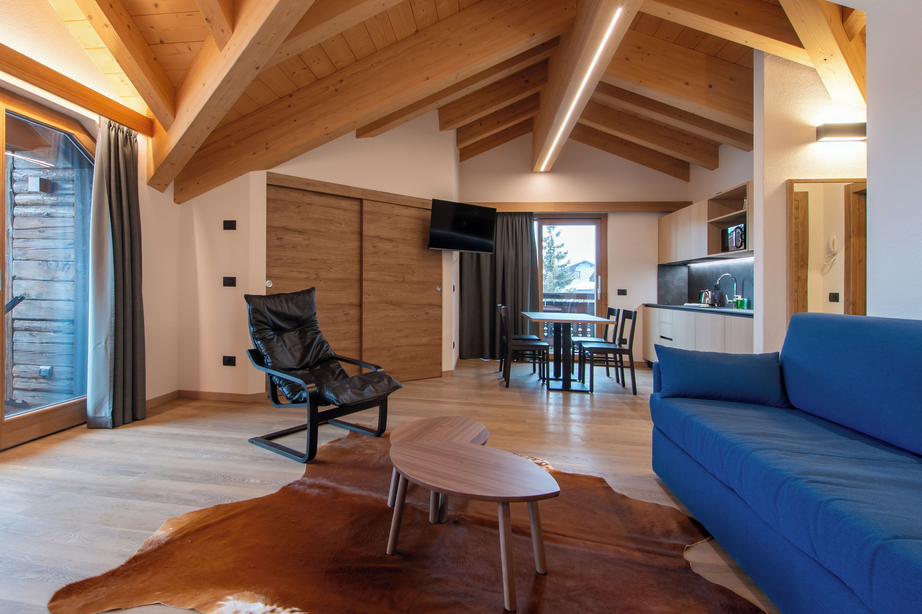 华丽公寓, 1 间卧室, 露台 | 起居区 | 平板电视