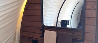 Cozy Covered Wagon for a Unique Glamping Experience in Beaumont, Kansas