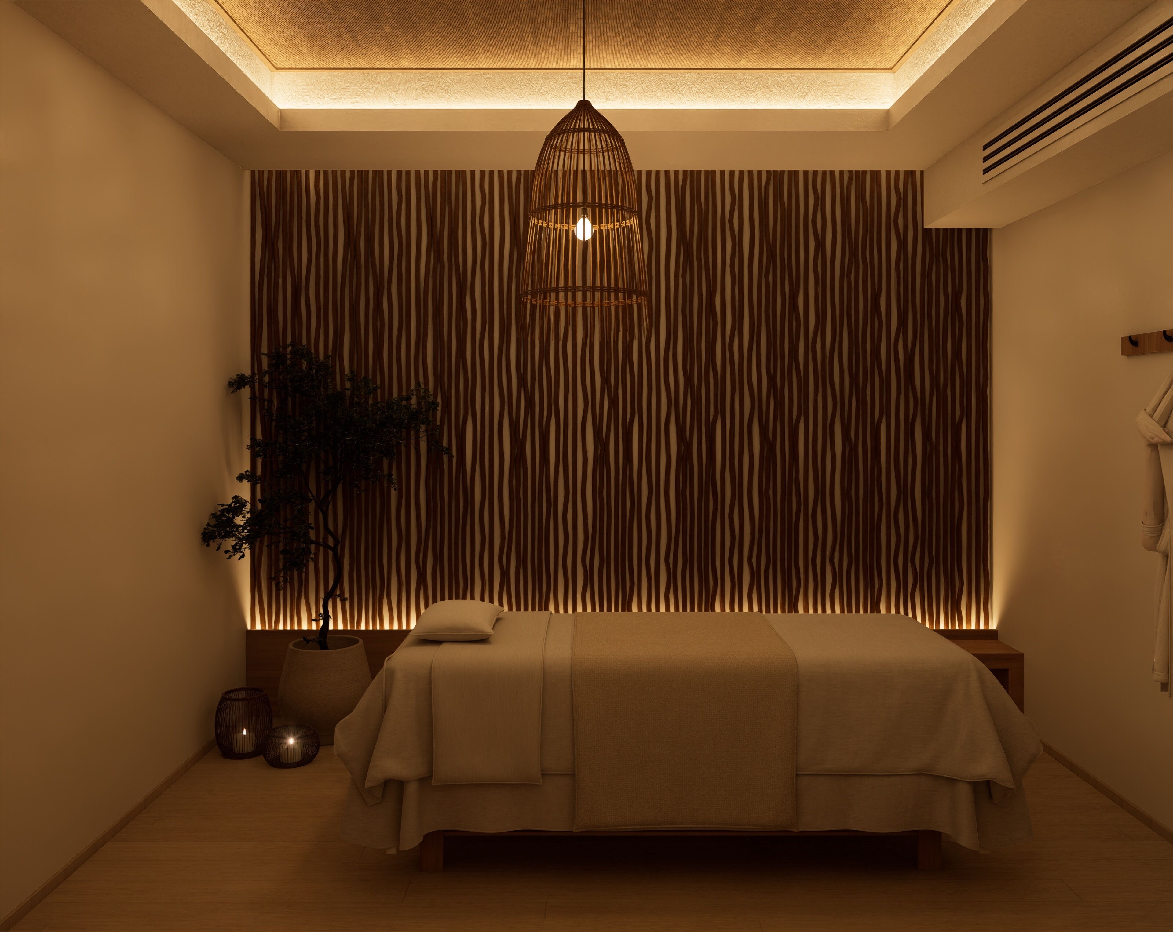 Salas de tratamiento para parejas, masajes de tejido profundo