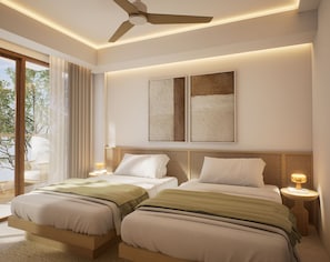 Deluxe Double Room, Balcony, Park View | Minibar, in-room safe, desk, laptop workspace