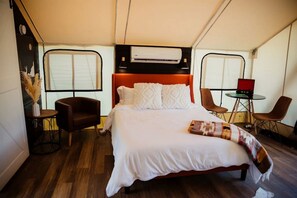 1 غرفة نوم ومكتب وواي فاي وملاءات أسرّة