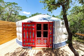 Exterior - Beautiful Secluded Yurt with Hot Tub in Dripping Springs, Texas (Dripping Springs)