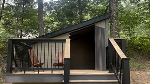 Exterior - Rural Cabin with Little Private Deck and Fire Pit in Pennsylvania (Benton)
