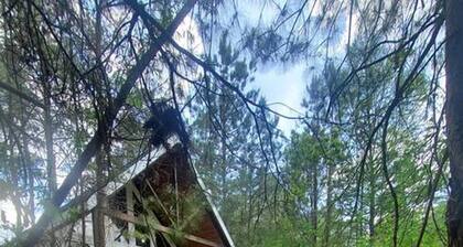 Escape to Elegance: Waterfront Cabin in a Texas Forest – Ideal Glamping Getaway