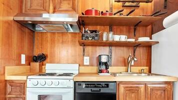 Kühlschrank, Mikrowelle, Herdplatte, Geschirrspüler