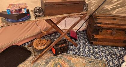 Canvas Bell Tent in the Woods in Hardwick, VT