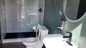 Towels, soap, shampoo, toilet paper