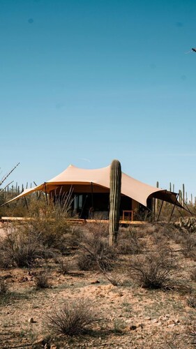 Luxury Glamping Retreat with Private Desert Trails near Saguaro National Park, Tucson Arizona