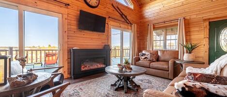 TV, fireplace, foosball, table tennis