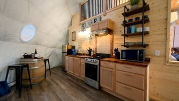 Kühlschrank, Mikrowelle, Herdplatte, Geschirrspüler